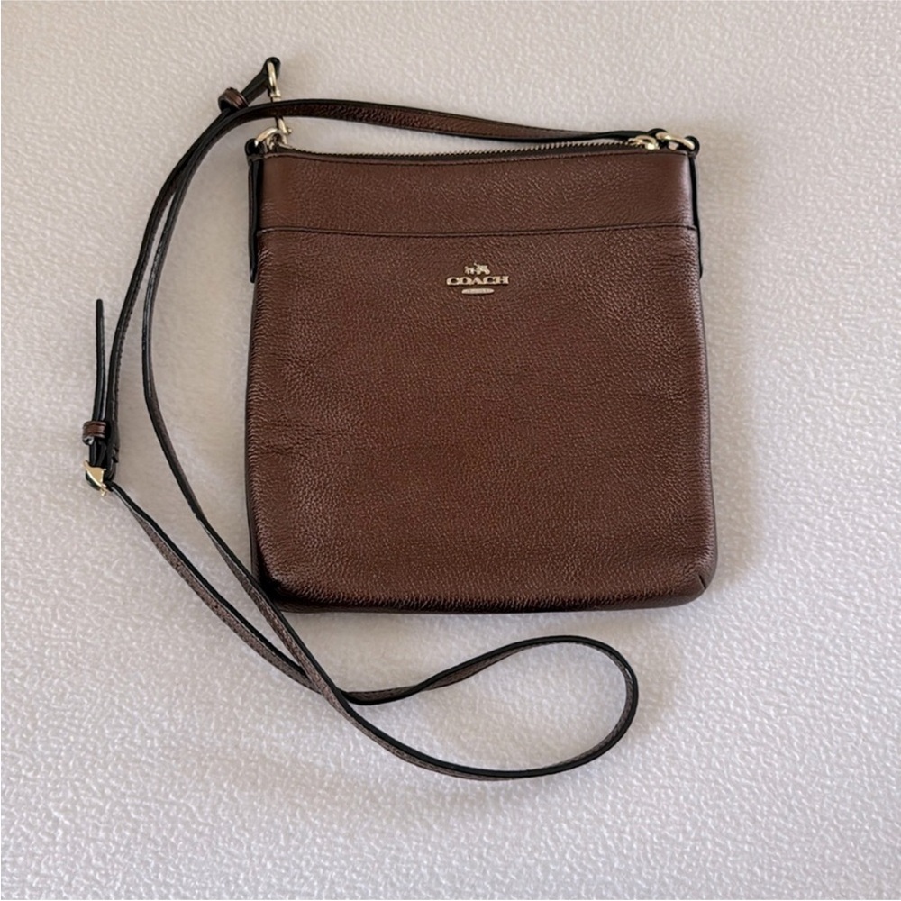Coach Crossbody Kitt Messenger Bag in Metallic Brown/bronze